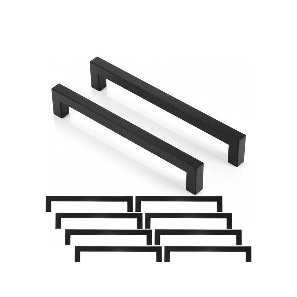 VEVOR 6-1/4” Center to Center Cabinet Handles Square Drawer Pulls Black New
